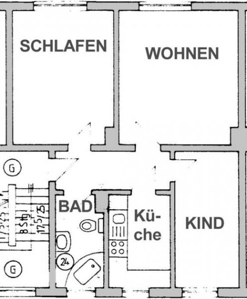 Gotha Praktische, kleine 3-Zi.-Wohnung in ruhiger Lage Wohnung mieten