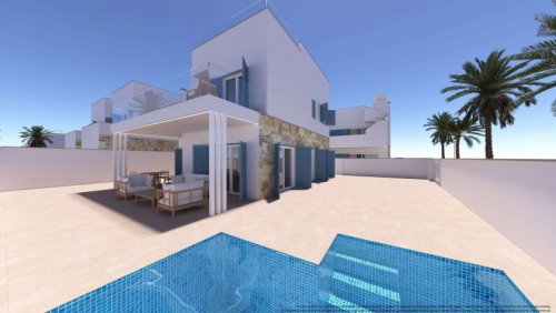 Torre de la Horadada Immobilien Exklusive Villa nur wenige Meter vom Strand entfernt mit Pool Haus kaufen