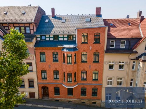 Reichenbach im Vogtland Immobilienportal repräsentatives Mehrfamilienhaus in Reichenbach mit XXL-Eigentümerwohnung im Dachgeschoss + Balkone Gewerbe kaufen