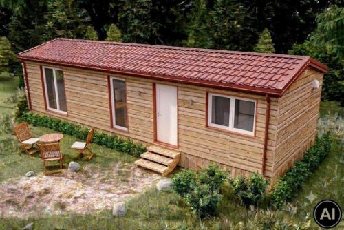 Bad Segeberg Haus Tiny House ohne Grundstück - Neuwertiger Bungalow im Blockhausstil Haus kaufen