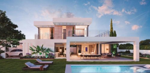 Estepona Mietwohnungen Moderne Villen mit offener Raumgestaltung und herrlichem Meerblick Haus kaufen