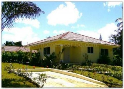 Sosúa/Dominikanische Republik Günstiges Haus Sosua: Neue Villa mit zwei Schlafzimmer, zwei Bäder mit 94 m² (1012 sqft) Wohnfläche auf 1100 m² (11836 sqft) Grundstück in