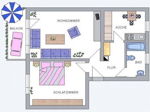 Karben Immobilien Feld, Wald und Wiese 'direkt vor der Tür'. Topneue Wohnung in Rendel. S-Bahn: 10 Minuten. Wohnung kaufen