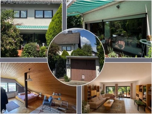 Bruchköbel Immo Paradies im Grünen: 243,80m2 DHH mit Südterrasse, neuer Heizung, Keller und Garage Haus kaufen