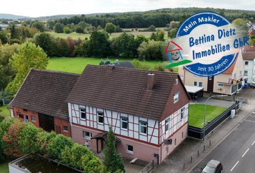 Hasselroth Inserate von Häusern DIETZ: Geräumiges 1-2 Familienhaus mit großem Grundstück, Nebengebäude und Doppelgarage! Haus kaufen