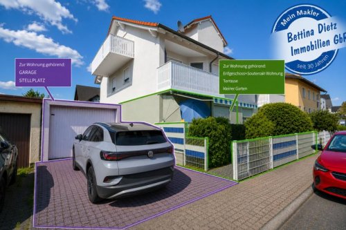 Niedernberg Wohnungen DIETZ: Frei werdende 4-5-Zimmer Maisonettewohnung mit Terrasse, Garage und Grünfläche in Niedernberg Wohnung kaufen