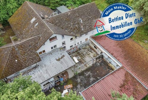 Weiterstadt Gastronomie DIETZ: Sanierungsbedürftiges Hotel in idyllischer Waldrandlage von Weiterstadt mit 33 Zimmern! Gewerbe kaufen