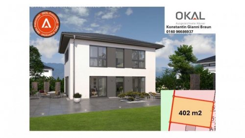 Mörfelden-Walldorf Immobilien Feldrandlage Neubaugebiet: Einzugsfertige schöne Stadtvilla mit Büro Haus kaufen