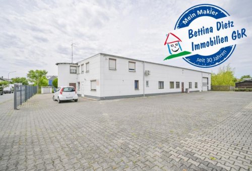 Dieburg Immobilien DIETZ: Industriegebäude - Wohnen u. Arbeiten! Große Halle, Büroraum, Stellplätze und Betriebswohnung Gewerbe kaufen