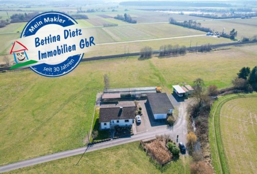 Babenhausen Haus DIETZ: Aussiedlerhof für Pferde und Tierhaltung geeignet! Wohnhaus mit Nebengebäuden in Babenhausen! Haus kaufen