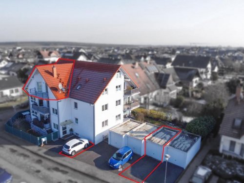 Schaafheim Immobilien DIETZ: Lichtdurchflutete 4,5 Zimmer-Maisonette große Dachloggia - Galerie - Garage - Stellplatz Wohnung kaufen