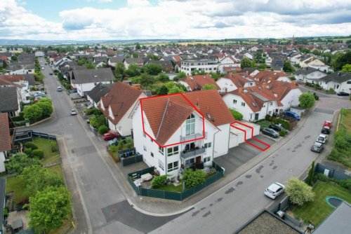 Schaafheim Etagenwohnung DIETZ: Lichtdurchflutete 4,5 Zimmer-Maisonette große Dachloggia - Galerie - Garage - Stellplatz Wohnung kaufen