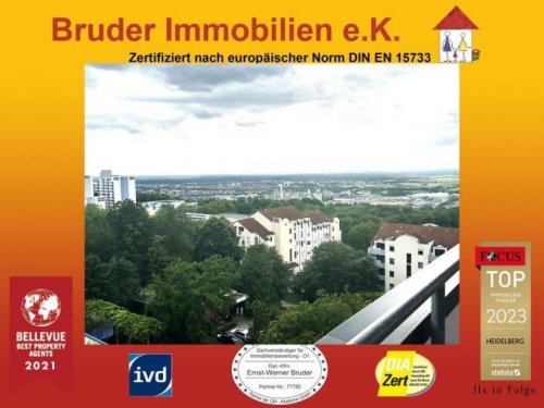 Heidelberg Terrassenwohnung HD-Emmertsgrund: 3 ZKB mit großem Balkon, renoviert, FREI Wohnung kaufen