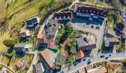 Wiesenbach (Rhein-Neckar-Kreis) Immobilien ATIK: Grundstück mit erteilter Baugenehmigung für ein 3 Parteien Mehrfamilienhaus + 5 Reihenhäuser Grundstück kaufen