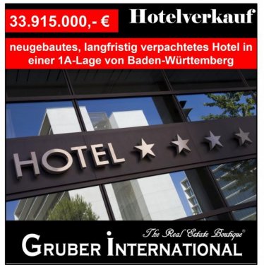 Stuttgart Gewerbe Immobilien neugebautes, langfristig verpachtetes Hotel in einer Top 1A-Lage von Baden-Württemberg zu verkaufen Gewerbe kaufen