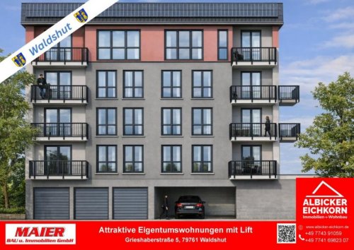 Waldshut-Tiengen Immobilien Neubau Waldshut - 3,0 Zimmerwohnung Obergeschoss mit Lift Wohnung kaufen