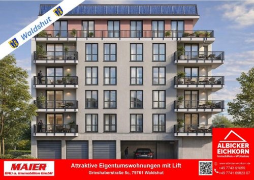 Waldshut-Tiengen Immobilien Neubau Waldshut - 3,0 Zimmerwohnung Erdgeschoss mit Lift Wohnung kaufen