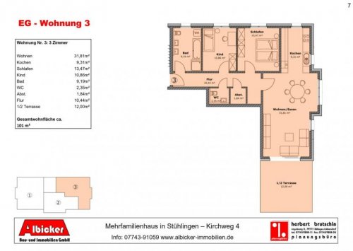 Stühlingen Immobilien 9 Familienhaus Stühlingen mit Lift- 3 Zimmerwohnung Erdgeschoss Wohnung kaufen