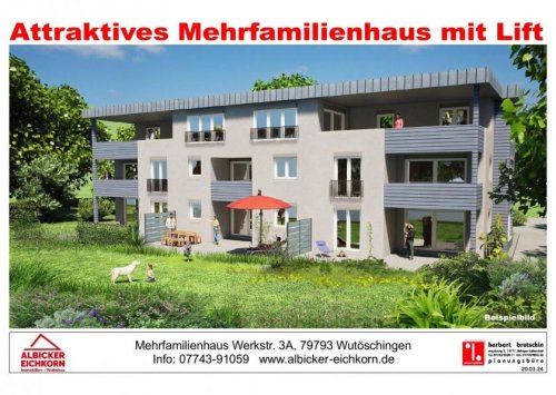 Wutöschingen Etagenwohnung 2 Zi. EG mit Terrasse ca. 68 m² - Wohnung 2 - Werkstraße 3a, 79793 Wutöschingen - Neubau Wohnung kaufen