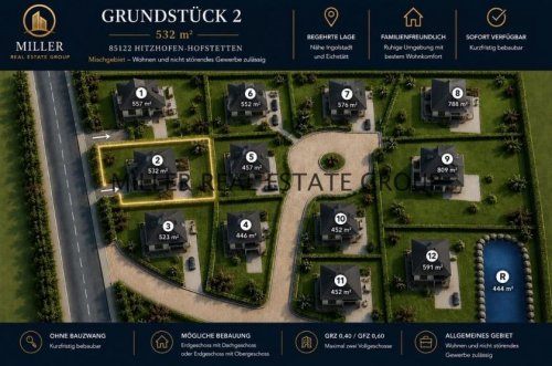 Hitzhofen Grundstück Exklusives Baugrundstück in Hitzhofen-Hofstetten - Hier beginnt Ihr neues Zuhause! Grundstück kaufen