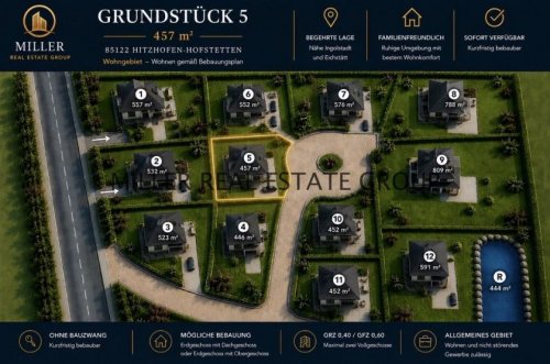 Hitzhofen Grundstück Exklusives Baugrundstück in Hitzhofen-Hofstetten - Die perfekte Balance aus Freiraum, Lebensqualität und Zukunft! Grundstück