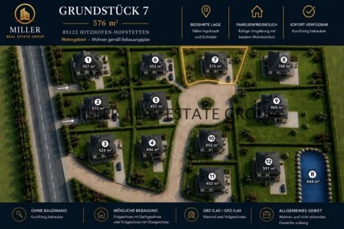 Hitzhofen Grundstück Exklusives Baugrundstück in Hitzhofen-Hofstetten - Großzügigkeit, die Raum für Ihre Zukunft schafft! Grundstück kaufen
