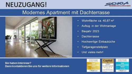 Neuburg an der Donau 1-Zimmer Wohnung Hochwertiges Penthouse Apartment mit großzügiger Dachterrasse und TG-Stellplatz in zentrumsnaher Lage in Neuburg - Ein Objekt