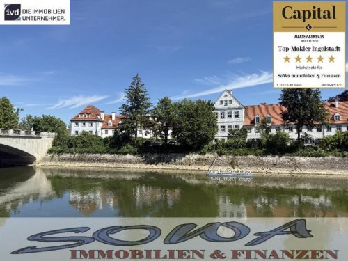 Neuburg an der Donau Wohnungen im Erdgeschoss Leopoldineninsel - Gut vermietete 2 Zimmer Wohnung mit Balkon mit Blick auf das Schloss in einer beliebten Lage in der in - Ein