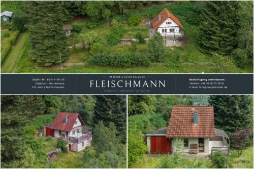 Suhl Immobilien Ihr eigenes Gartenparadies mit festem Haus: Gepflegtes Anwesen in Wichtshausen Grundstück kaufen