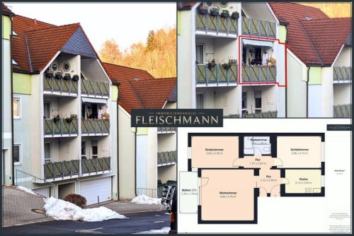 Schleusingerneundorf Immobilien Renditestarke 3-Zimmer-Wohnung in Hirschbach – gepflegte Kapitalanlage mit Langzeitmieter Wohnung kaufen
