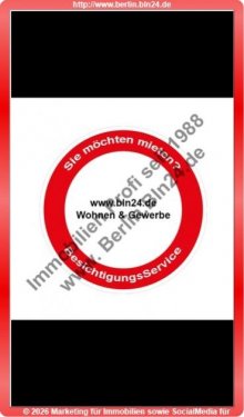 Berlin Immo -kleine Terrasse Südseite + ruhige-2er WG Wohnung mieten