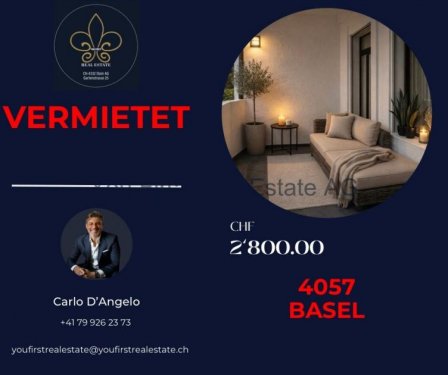 Basel Immobilien VERMIETET Eleganz und Komfort in der modernen 4.5 Zimmerwohnung Wohnung mieten
