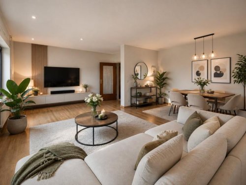 Konz Provisionsfreie Immobilien Konz * gepfl., frisch renov. Balkonwohnung * 4 ZKB, Gäste-WC, Garage ca. 120 moderne m² * sofort Wohnung mieten