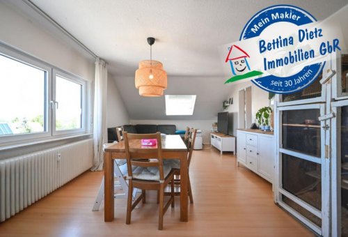 Großostheim Mietwohnungen DIETZ: 3 Zimmer Dachgeschoss-Wohnung im 3-Familienhaus mit Garage in Großostheim! Wohnung mieten