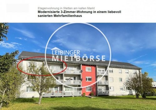 Stetten am kalten Markt Gepflegte 3-Zimmer-Wohnung in saniertem Mehrfamilienhaus Wohnung mieten