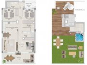 Felixsee Penthouse-Wohnungen mit 3 Schlafzimmern, 2 Bädern, Vorinstallation Klimaanlage, Kfz-Stellplatz, Meerblick und Gemeinschaftspool