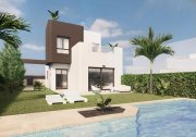 Pilar de la Horadada Exklusive Villen mit 3 Schlafzimmern, 3 Bädern, Dachterrasse, Kfz-Stellplatz und Privatpool in der sehr schönen Golfanlage Lo