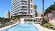 Benidorm Wohnungen mit 3 Schlafzimmern, 2 Bädern, Klimaanlage, Fußbodenheizung in Bädern, Kfz-Stellplatz und Meerblick nur 1 km vom