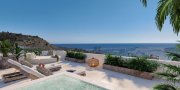 Villajoyosa Penthouse-Wohnungen mit 2 Schlafzimmern, Klimaanlage, Fußbodenheizung in Bädern, Tiefgaragenstellplatz und Gemeinschaftspool m