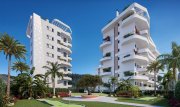Villajoyosa Penthouse-Wohnungen mit 2 Schlafzimmern, Klimaanlage, Fußbodenheizung in Bädern, Tiefgaragenstellplatz und Gemeinschaftspool m
