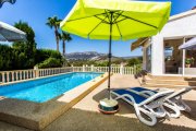 Calpe Villa mit Gästeunterkunft, Salzwasser-Pool, Solaranlagen, Blick auf die Bernia und in ruhiger Lage in der Nähe des Strandes