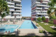 Calp Fantastische Wohnungen mit 2 Schlafzimmern, 2 Badezimmern, Klimaanlage, Tiefgaragenstellplatz, Gemeinschaftspool und Meerblick