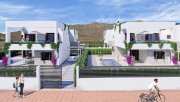 San Juan de los Terreros Doppelhaushälften mit 2 Schlafzimmern, 2 Bädern, Keller, Dachterrasse mit Meerblick und optionalem Privatpool nur 400 m vom