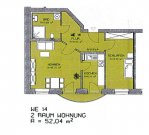 Zwickau Zentrumsnah! 1,5-Raum-Whg. mit Balkon + Fahrstuhl / rollstuhlgerecht; vermietet! Wohnung kaufen