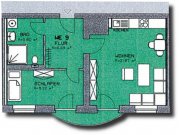 Zwickau Zentrumsnahe 1,5-Raum-Whg. mit neuwertiger EBK; Fahrstuhl / rollstuhlgerecht; Vermietet! Wohnung kaufen