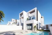 Los Alcázares Quattrovillen mit 3 Schlafzimmern, Klimaanlage, Kfz-Stellplatz und Privatpool in einer wunderschönen Golfanlage und nur 500 m