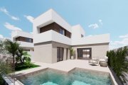 Los Alcázares Villen mit 3 Schlafzimmern, 2 Bädern, Gäste-WC, Tiefgaragenstellplatz und Gemeinschaftspool neben Serena Golf Haus kaufen