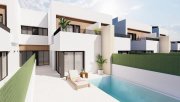Santiago de la Ribera Reihenhaus-Villen mit 3 Schlafzimmern, 2 Bädern, Küchen mit Elektrogeräten, Privatpool und Kfz-Stellplatz nur 1,3 km vom Haus