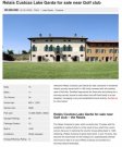 Custoza Relais Custoza Lake Garda for sale near Golf Club Haus kaufen