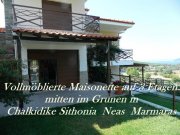 Chalkidike Sithonia Neas Marmaras Vollmöblierte Maisonette mit 120 qm auf 3 Etagen mitten im Grünen in Chalkidike Sithonia Neas Marmaras Haus kaufen